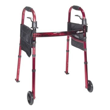 Universal (Adult/Junior) Deluxe Folding Walker, Two Button